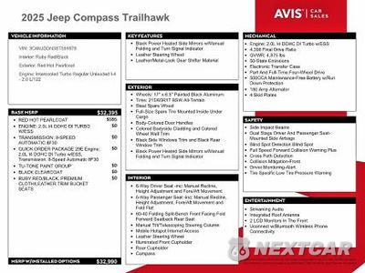 Zdjęcie 13 z 14 samochodu: 2025 JEEP COMPASS TRAILHAWK VIN:3C4NJDDN3ST591978 - miniatura