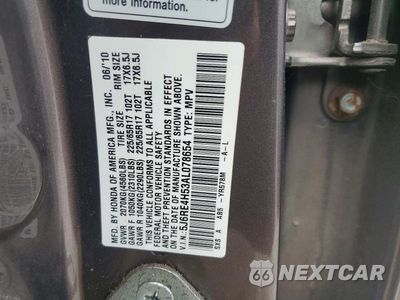 Zdjęcie 13 z 13 samochodu: 2010 HONDA CR-V EX VIN:5J6RE4H53AL078654 - miniatura