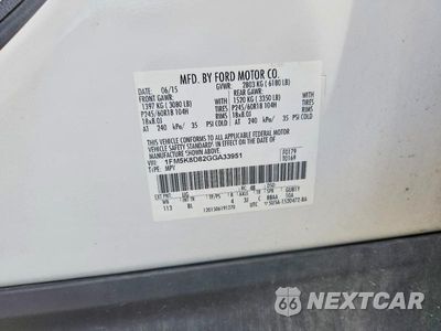 Zdjęcie 12 z 12 samochodu: 2016 FORD EXPLORER XLT VIN:1FM5K8D82GGA33951 - miniatura