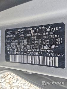 Zdjęcie 13 z 14 samochodu: 2020 HYUNDAI TUCSON SEL VIN:KM8J33AL2LU139822 - miniatura