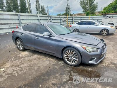 Czwarte zdjęcie samochodu z boku: 2018 INFINITI Q50 3.0T LUXE VIN:JN1EV7AP1JM365599 - miniatura