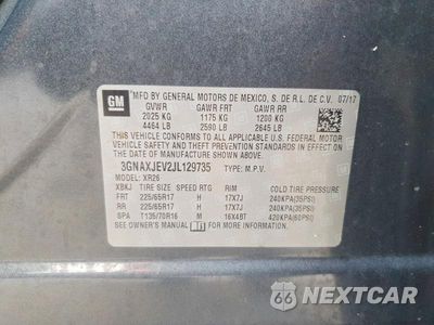 Zdjęcie 14 z 14 samochodu: 2018 CHEVROLET EQUINOX LT VIN:3GNAXJEV2JL129735 - miniatura