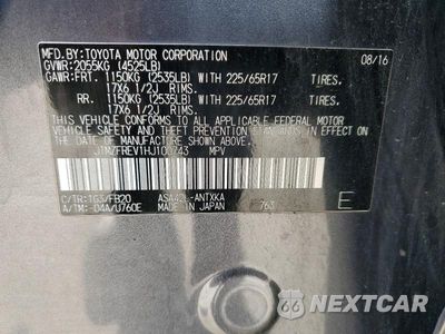 Zdjęcie 13 z 13 samochodu: 2017 TOYOTA RAV4 LE VIN:JTMZFREV1HJ100743 - miniatura
