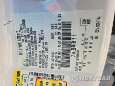 Zdjęcie 12 z 12 samochodu: 2015 LINCOLN MKZ VIN:3LN6L2G9XFR616181 - miniatura