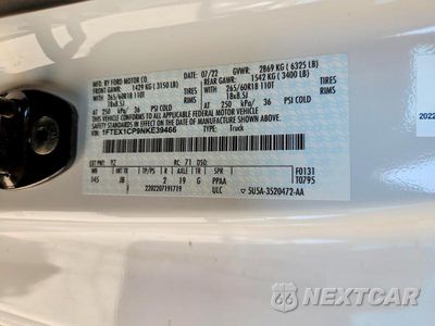 Zdjęcie 13 z 13 samochodu: 2022 FORD F150 SUPER CAB VIN:1FTEX1CP9NKE39466 - miniatura