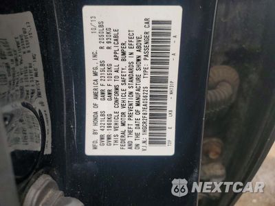 Zdjęcie 12 z 12 samochodu: 2014 HONDA ACCORD EXL VIN:1HGCR2F87EA056225 - miniatura