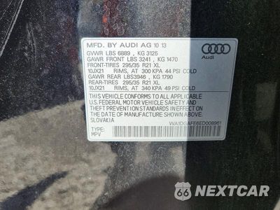Zdjęcie 12 z 12 samochodu: 2014 AUDI Q7 VIN:WA1DGAFE6ED008961 - miniatura