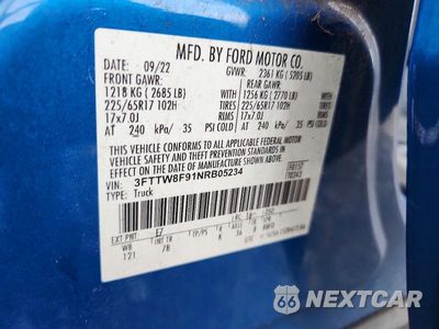 Zdjęcie 12 z 12 samochodu: 2022 FORD MAVERICK XL VIN:3FTTW8F91NRB05234 - miniatura
