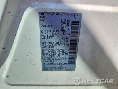 Zdjęcie 14 z 14 samochodu: 2016 NISSAN PATHFINDER S VIN:5N1AR2MMXGC614108 - miniatura
