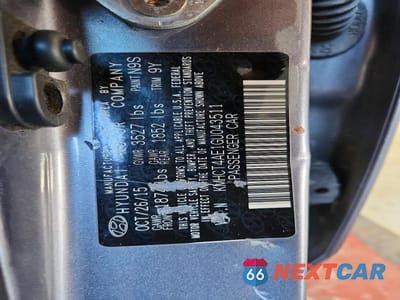 Zdjęcie 12 z 12 samochodu: 2016 HYUNDAI ACCENT SE VIN:KMHCT4AE1GU043511 - miniatura