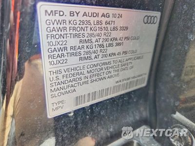 Zdjęcie 14 z 14 samochodu: 2025 AUDI Q8 PRESTIGE S-LINE VIN:WA1FVBF19SD009714 - miniatura