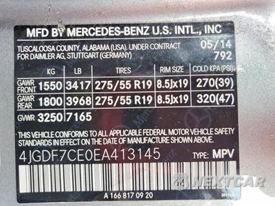 Zdjęcie 13 z 13 samochodu: 2014 MERCEDES-BENZ GL 450 4MATIC VIN:4JGDF7CE0EA413145 - miniatura