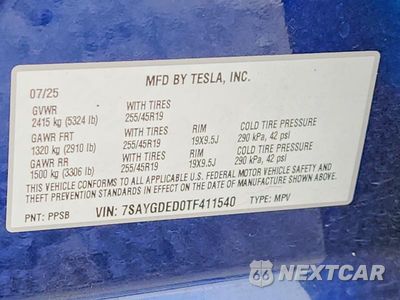 Zdjęcie 13 z 13 samochodu: 2026 TESLA MODEL Y VIN:7SAYGDED0TF411540 - miniatura