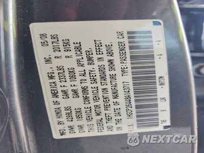 Zdjęcie 12 z 12 samochodu: 2008 HONDA ACCORD LXP VIN:1HGCP26448A143717 - miniatura