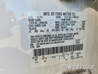 Zdjęcie 13 z 13 samochodu: 2012 FORD EDGE LIMITED VIN:2FMDK4KCXCBA39140 - miniatura