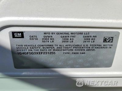 Zdjęcie 12 z 12 samochodu: 2014 BUICK LACROSSE TOURING VIN:1G4GF5G3XEF231255 - miniatura