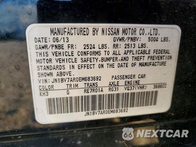 Zdjęcie 13 z 13 samochodu: 2014 INFINITI Q50 BASE VIN:JN1BV7AR0EM683692 - miniatura