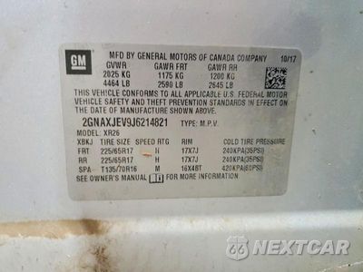 Zdjęcie 12 z 12 samochodu: 2018 CHEVROLET EQUINOX LT VIN:2GNAXJEV9J6214821 - miniatura