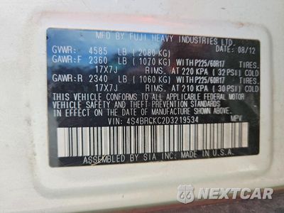Zdjęcie 14 z 14 samochodu: 2013 SUBARU OUTBACK 2.5I LIMITED VIN:4S4BRCKC2D3219534 - miniatura