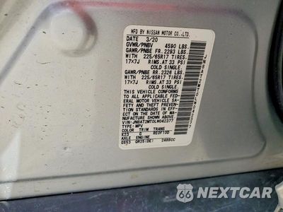 Zdjęcie 14 z 14 samochodu: 2020 NISSAN ROGUE SV VIN:JN8AT2MT0LW042377 - miniatura