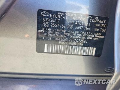 Zdjęcie 12 z 12 samochodu: 2017 HYUNDAI SONATA PLUG-IN HYBRID LIMITED VIN:KMHE54L21HA072628 - miniatura