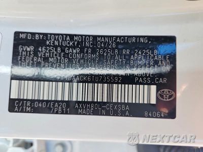 Zdjęcie 12 z 12 samochodu: 2026 TOYOTA CAMRY SE VIN:4T1DAACK6TU735592 - miniatura