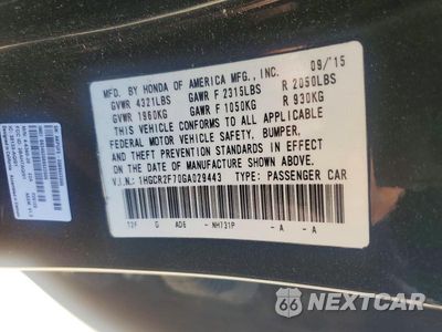 Zdjęcie 12 z 12 samochodu: 2016 HONDA ACCORD EX VIN:1HGCR2F70GA029443 - miniatura