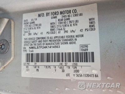 Zdjęcie 13 z 13 samochodu: 2019 FORD TRANSIT CONNECT XLT VIN:NM0LS7F24K1414563 - miniatura