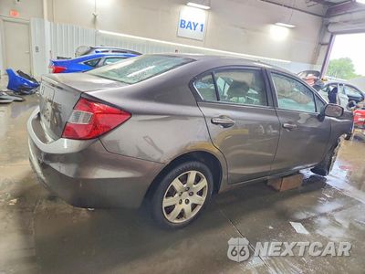 Trzecie zdjęcie samochodu z tyłu: 2012 HONDA CIVIC LX VIN:19XFB2F57CE065233 - miniatura