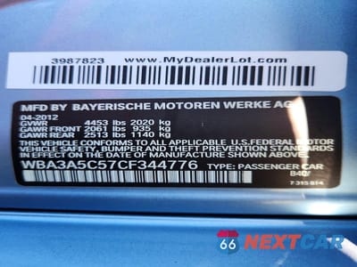 Zdjęcie 12 z 12 samochodu: 2012 BMW 328 I VIN:WBA3A5C57CF344776 - miniatura