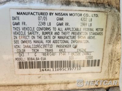Zdjęcie 13 z 13 samochodu: 2005 NISSAN ALTIMA 2.5 VIN:1N4AL11D95C397710 - miniatura