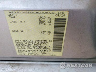 Zdjęcie 12 z 12 samochodu: 2015 NISSAN ALTIMA 2.5 S VIN:1N4AL3AP2FN324867 - miniatura