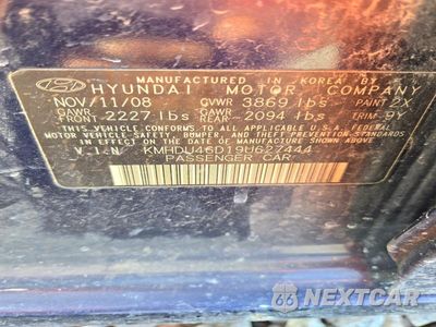 Zdjęcie 12 z 12 samochodu: 2009 HYUNDAI ELANTRA GLS VIN:KMHDU46D19U627444 - miniatura