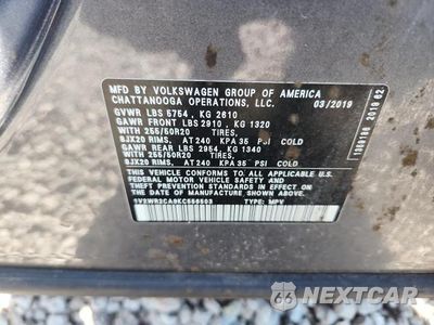 Zdjęcie 13 z 13 samochodu: 2019 VOLKSWAGEN ATLAS SE VIN:1V2WR2CA9KC556503 - miniatura