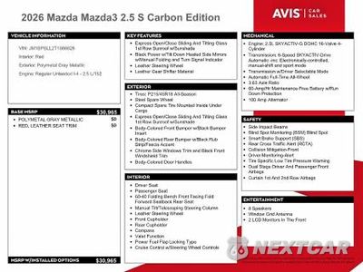 Zdjęcie 12 z 13 samochodu: 2026 MAZDA 3 PREFERRED VIN:JM1BPBLL2T1868828 - miniatura