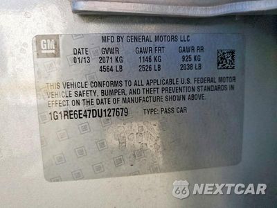 Zdjęcie 12 z 12 samochodu: 2013 CHEVROLET VOLT VIN:1G1RE6E47DU127679 - miniatura