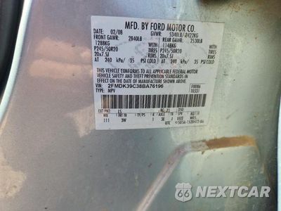 Zdjęcie 13 z 13 samochodu: 2008 FORD EDGE LIMITED VIN:2FMDK39C38BA76196 - miniatura
