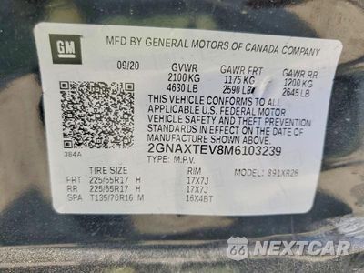 Zdjęcie 12 z 12 samochodu: 2021 CHEVROLET EQUINOX LT VIN:2GNAXTEV8M6103239 - miniatura