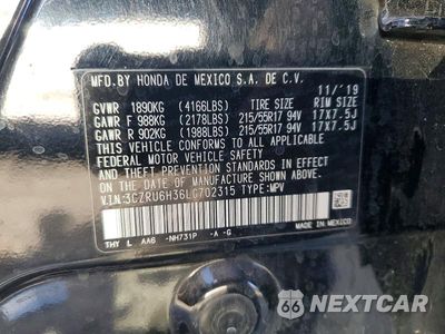 Zdjęcie 12 z 12 samochodu: 2020 HONDA HR-V LX VIN:3CZRU6H36LG702315 - miniatura