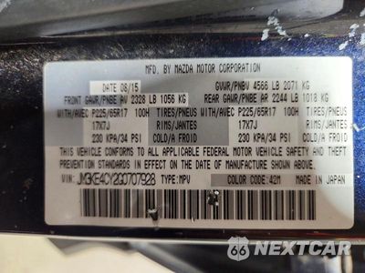Zdjęcie 13 z 13 samochodu: 2016 MAZDA CX-5 TOURING VIN:JM3KE4CY2G0707928 - miniatura