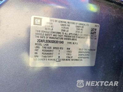 Zdjęcie 12 z 12 samochodu: 2013 CHEVROLET EQUINOX LT VIN:2GNFLEEK6D6361049 - miniatura