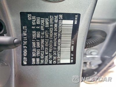 Zdjęcie 12 z 12 samochodu: 2021 HONDA CIVIC SPORT VIN:SHHFK7H48MU403864 - miniatura