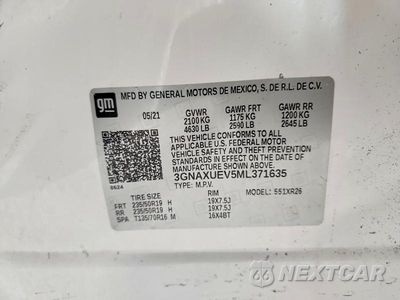 Zdjęcie 14 z 14 samochodu: 2021 CHEVROLET EQUINOX LT VIN:3GNAXUEV5ML371635 - miniatura