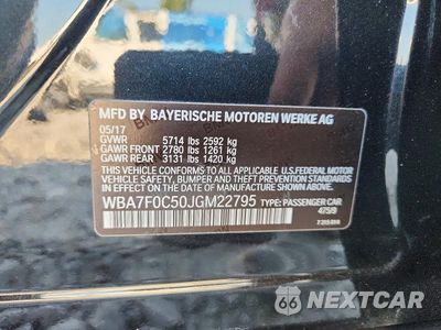 Zdjęcie 12 z 12 samochodu: 2018 BMW 750 I VIN:WBA7F0C50JGM22795 - miniatura