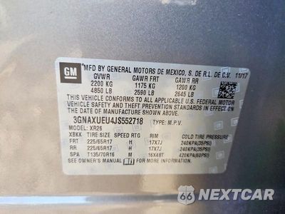 Zdjęcie 13 z 13 samochodu: 2018 CHEVROLET EQUINOX LT VIN:3GNAXUEU4JS552718 - miniatura