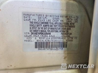 Zdjęcie 12 z 12 samochodu: 2019 NISSAN SENTRA SV VIN:3N1AB7AP0KL626448 - miniatura