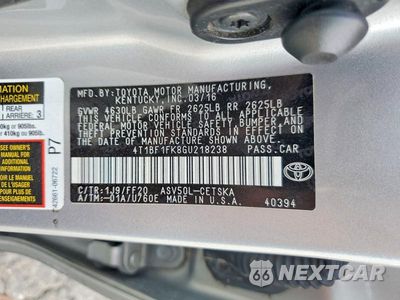 Zdjęcie 12 z 12 samochodu: 2016 TOYOTA CAMRY SE VIN:4T1BF1FK8GU218238 - miniatura