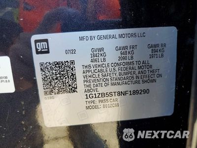 Zdjęcie 12 z 12 samochodu: 2022 CHEVROLET MALIBU LS VIN:1G1ZB5ST8NF189290 - miniatura