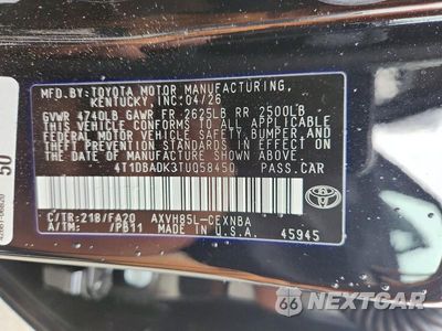 Zdjęcie 12 z 12 samochodu: 2026 TOYOTA CAMRY LE VIN:4T1DBADK3TU058450 - miniatura