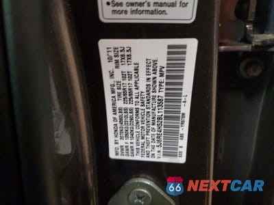 Zdjęcie 12 z 12 samochodu: 2011 HONDA CR-V EX VIN:5J6RE4H52BL113587 - miniatura